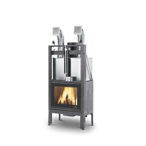 Closed wood hearth - MX 64 F - PALAZZETTI LELIO - 1-sided / cast iron / glass