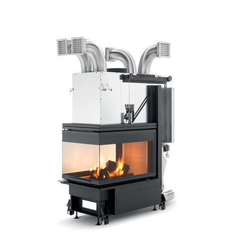Closed wood hearth - WT60 3D V16EPLUS - PALAZZETTI LELIO - 3-sided / cast iron