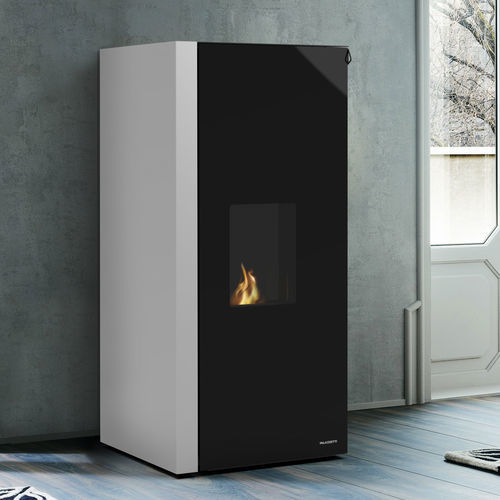 Pellet heating stove - Dadò Idro 9N - PALAZZETTI LELIO - 10 kW...20 kW / free-standing / contemporary