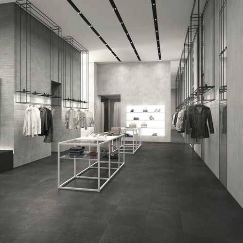 Porcelain stoneware tile - PRIME STONE : BLACK PRIME - Panaria ceramica - polished / enameled / structure