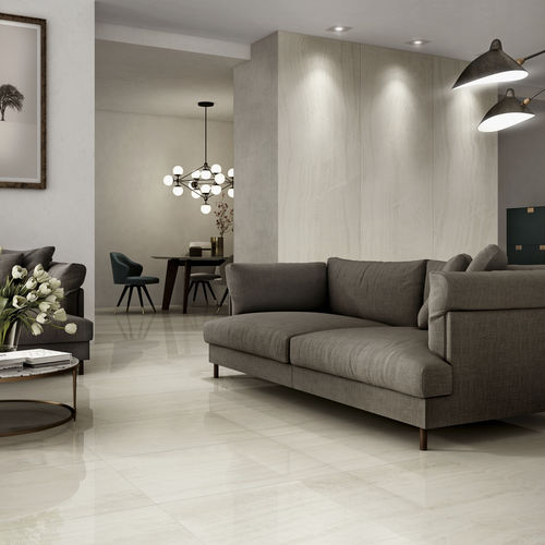 Porcelain stoneware tile - TRILOGY : ONYX LIGHT - Panaria ceramica - polished / high-gloss / enameled