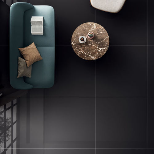 Porcelain stoneware tile - MUST 0.3 : BE BLACK - Panaria ceramica - high-gloss / satin / indoor