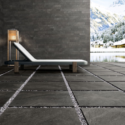 Porcelain stoneware tile - LINEA FIORDO-FRAME : GROOVE - Panaria ceramica - natural finish / structure / indoor
