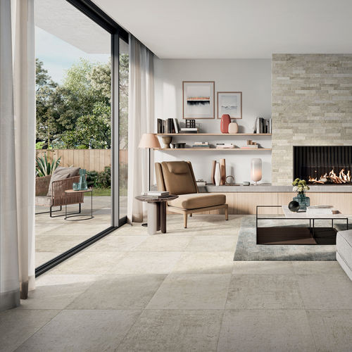 Porcelain stoneware tile - HOME : WHITE RANGE - Panaria ceramica - natural finish / structure / indoor