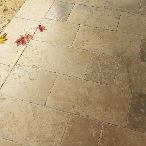 Natural stone paving slab - AUBEROCHE CHATAIGNE - OCCITANIE PIERRES - outdoor / indoor / patio