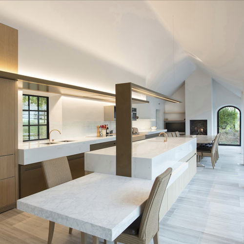 Marble countertop - BIANCO AMERICA - OCCITANIE PIERRES - white / polished / smooth