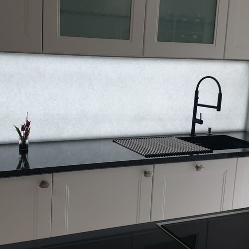 Glass backsplash - POLAR - OCCITANIE PIERRES - high-resistance
