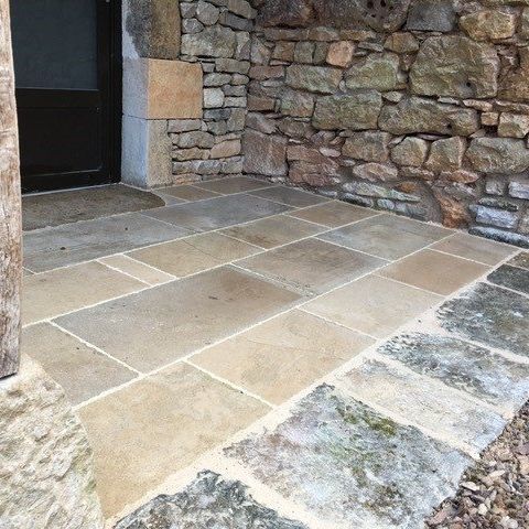 Natural stone paving slab - AUBEROCHE BLEU PÉRIGORD - OCCITANIE PIERRES - indoor / for entryways / patio