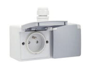Power socket - 700-37748 - Niko - wall-mounted / Schuko / waterproof