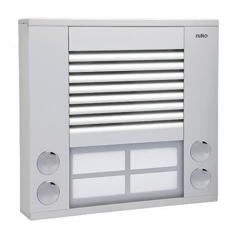 Aluminium door station - 10-104 - Niko - exterior / without camera / 4-button