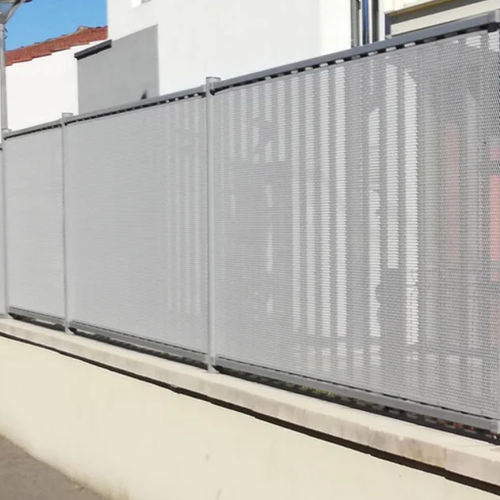 Perforated sheet metal fence - Type A - NORMACLO - industrial / steel / solid