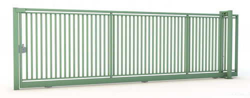 Roller gate - KINÉTIK™ - NORMACLO - galvanised steel / powder-coated steel / with bars