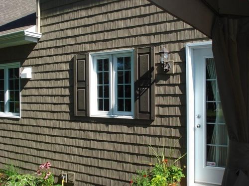 Shingle cladding - NOVISHAKE™ RS - NOVIK - polymer / grooved / wood look