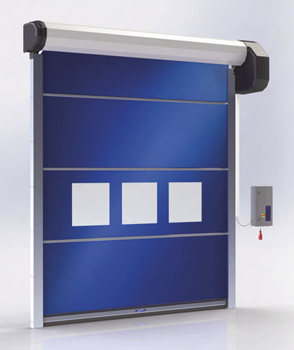 Roll-up industrial door - Strong - Novoferm - galvanised steel / PVC / automatic