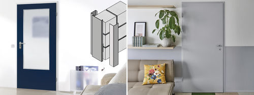 Wooden door frame - UNIFIX LIGHT - Novoferm - steel / built-in / decorative