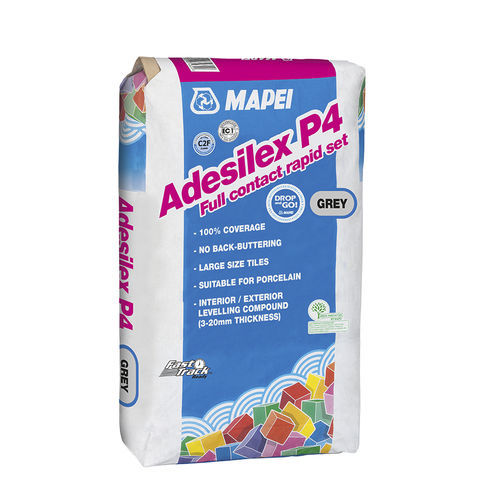 Adhesive mortar - ADESILEX P4 - MAPEI - smoothing / fixing / for tile