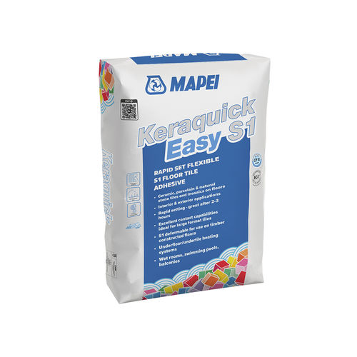 Jointing adhesive mortar - KERAQUICK EASY S1 - MAPEI - for tile / cement / quick-set