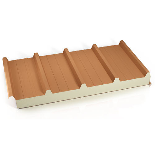 Roof insulating sandwich panel - TD5 - MARCEGAGLIA - steel facing / polyurethane foam core