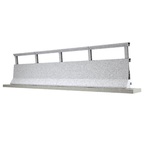 Galvanised steel guard rail - H4-W5 - MARCEGAGLIA - for bridge construction / Jersey