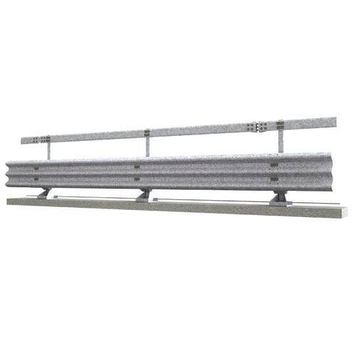 Galvanised steel guard rail - H2-W4 - MARCEGAGLIA - for bridge construction