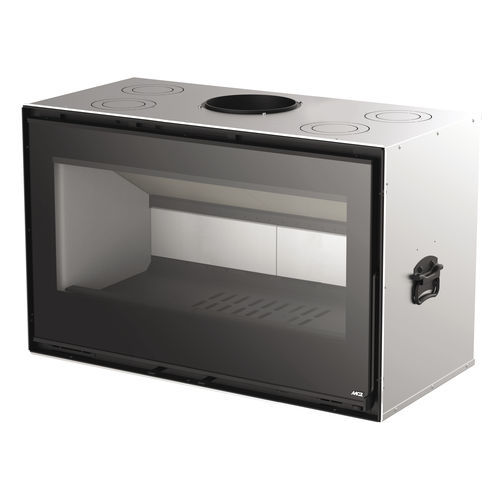 Wood-burning fireplace insert - QBOX 100 - MCZ - steel / contemporary / Class A+