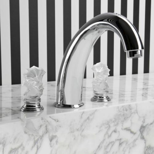 Double-handle washbasin mixer tap - SEAHORSE 000RBSH041CR - Oasis Group srl - countertop / chromed metal / bathroom