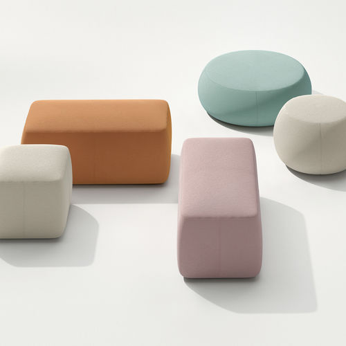 Contemporary pouf - PIX CUBO - Arper - fabric / leather / synthetic leather