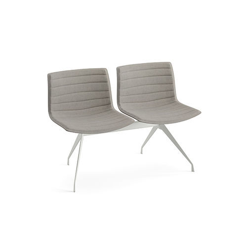 Lacquered metal beam chair - CATIFA 53 - Arper - fabric / leather / polypropylene