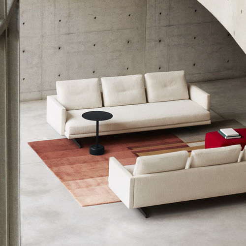 Contemporary sofa - Steeve Lou - Arper - fabric / with armrests / with removable cushion