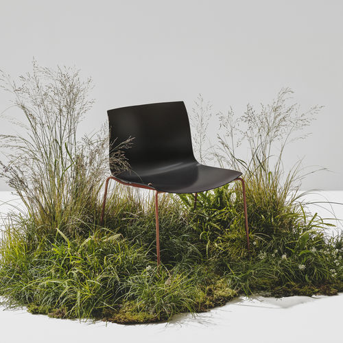 Contemporary chair - CATIFA CARTA - Arper - indoor / PaperShell / steel base