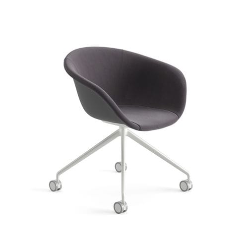 Contemporary chair - DUNA 02 - Arper - indoor / polypropylene / leather