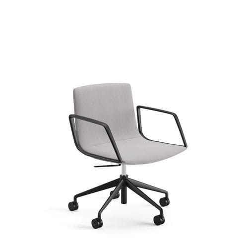 Contemporary executive chair - CATIFA SENSIT - Arper - leather / coated fabric / aluminium