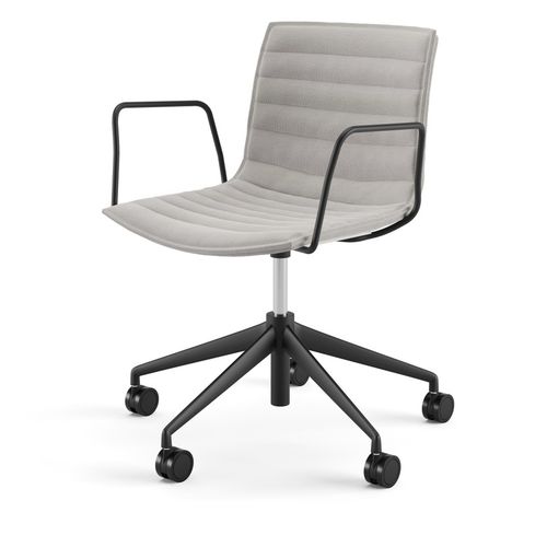 Contemporary chair - CATIFA (RE) 46 - Arper - indoor / polypropylene / leather
