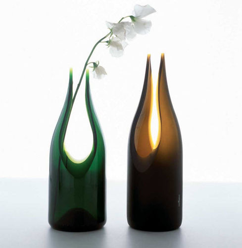 Original design vase - TRAN­SGLASS® : CUT - Artecnica - glass