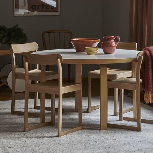 Contemporary table - AALTO - Artek - birch / high-pressure laminate / linoleum