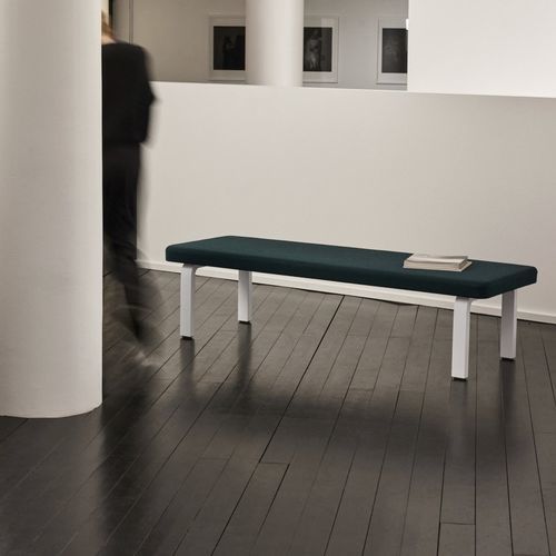 Contemporary bench - 167 - Artek - leather / plywood / birch