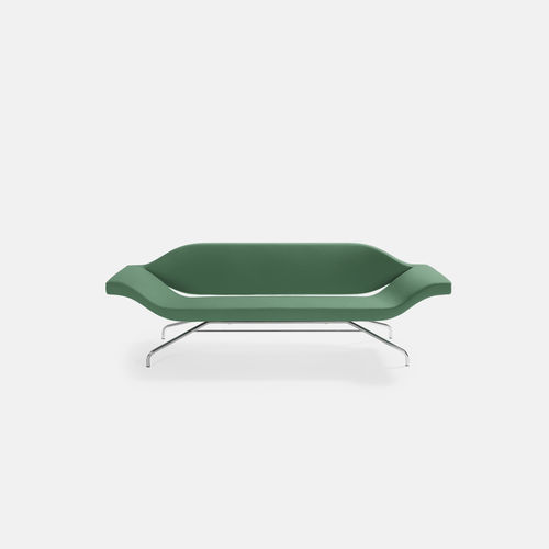 Contemporary upholstered bench - Ondo - Artifort - fabric / leather / metal base