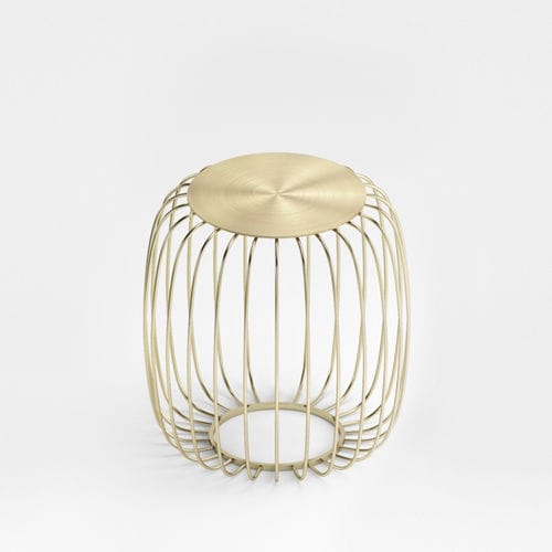 Contemporary stool - PUMPKIN - Autoban - stainless steel base / commercial