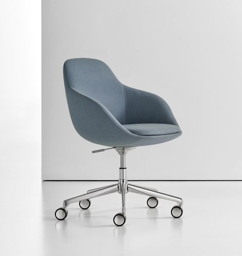 Contemporary office chair - CHANTAL - BERNHARD design - indoor / leather / fabric