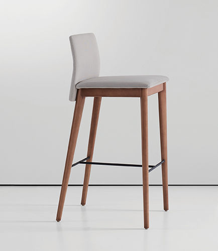 Contemporary bar chair - KL - BERNHARD design - indoor / leather / fabric