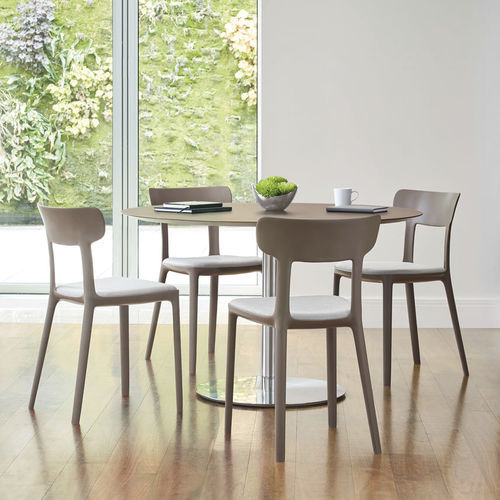 Contemporary dining chair - QUEUE - BERNHARD design - indoor / polypropylene / stackable