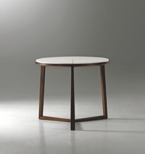 Contemporary Side Table Curio Bernhard Design Wooden Round Green Contemporary Side Table Curio, Bernhardt Curio Side Table