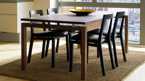 Contemporary table - STRAIGHT - Carl Hansen & Son - aluminum / extending