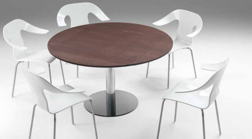 Contemporary table - FRISBEE  - eXdè - mahogany / round / extending