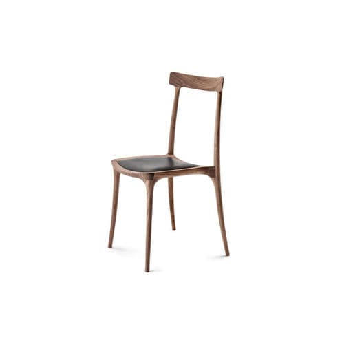 Traditional chair - P.J.S - CECCOTTI COLLEZIONI - indoor / American walnut / american walnut base