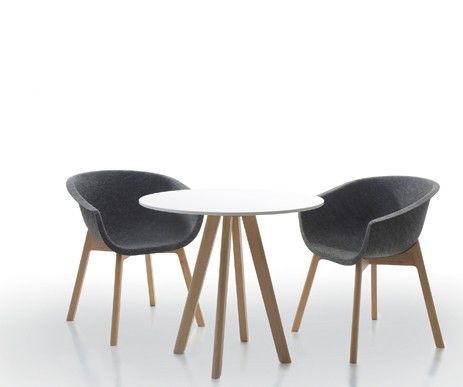 Contemporary dining table - CHAIRMAN - Conmoto - oak / round / home