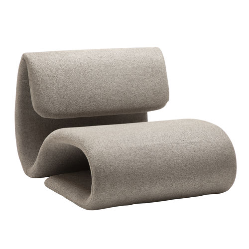 Original design armchair - DUBNA - DAN-FORM - fabric / gray / brown