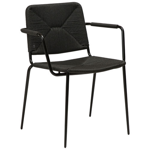 Contemporary chair - STILETTO - DAN-FORM - indoor / rope / steel base