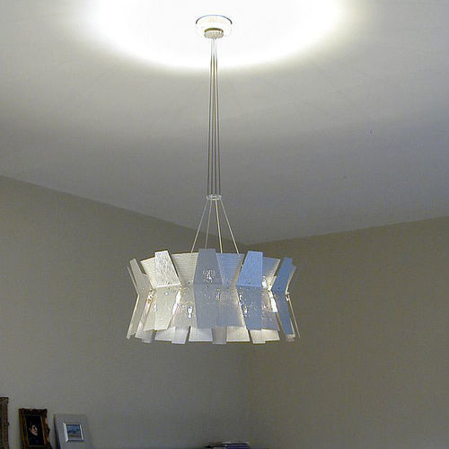Pendant lamp - ABACUS 24 - David D'Imperio - aluminum / stainless steel / bronze