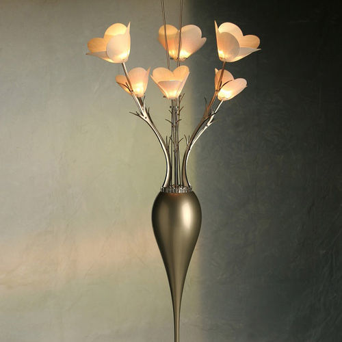 Contemporary chandelier - ORCHIS - David D'Imperio - stainless steel / polycarbonate / 6 light
